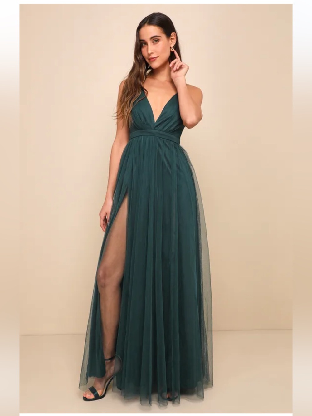 Lulus Dress M Formal Green